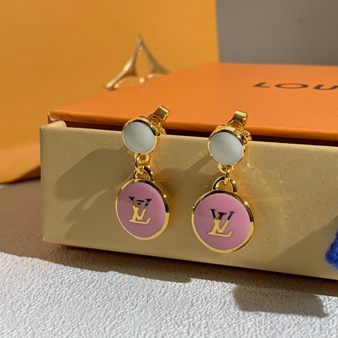 Louis Vuitton Pink Flower Earrings